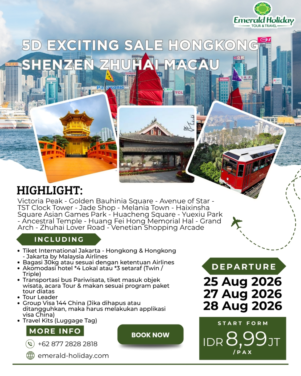 5D EXCITING SALE HONGKONG SHENZEN + ZHUHAI + MACAU